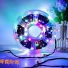 Distributed led solar coil lights, v8 hexagonal disc light strings, outdoor engineering lighting, waterproof Christmas color lights details Picture